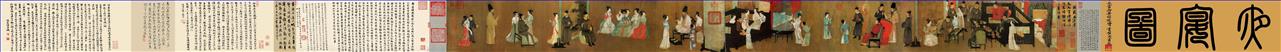 The Banquet han xizai traditional Chinese Oil Paintings